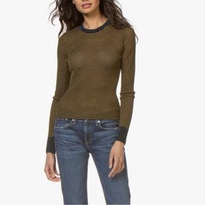 NWOT Rag & Bone Raina Striped Semi Sheer Long Sleeve Top- Size Small